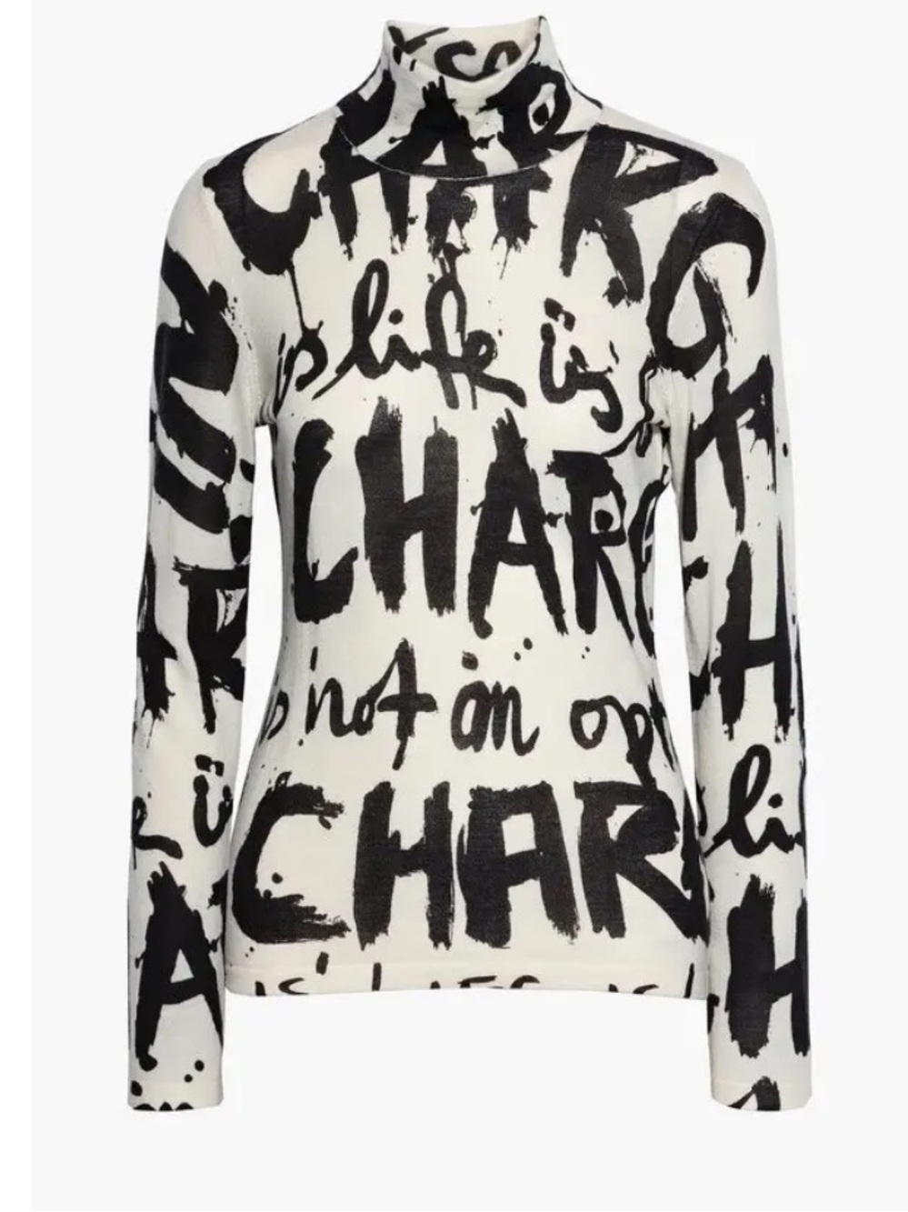 Diane Von Furstenberg Brandy Merino Wool Graffiti Sweater